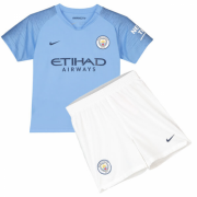 Kids 18-19 Manchester City Home Jersey Kits