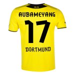 13-14 Borussia Dortmund #17 Aubameyang Home Jersey Shirt
