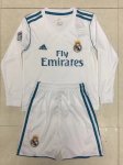 Real Madrid Home soccer suits 2017/18 shirt and shorts Kids LS