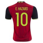 Belgium Home Soccer Jersey 2016 E. HAZARD #10