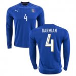 Italy Home Soccer Jersey 2016 4 Darmian LS