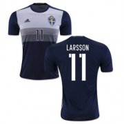 Sweden Away Soccer Jersey 2016 Larsson 11