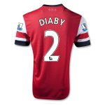 13/14 Arsenal #2 Diaby Home Red Soccer Jersey Shirt