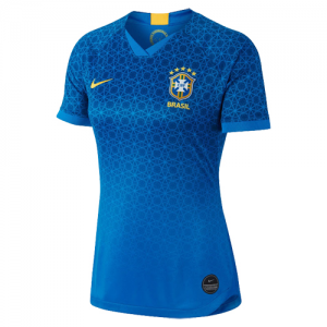 World Cup Brazil Away Blue Women\'s Jerseys Shirt 2019