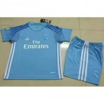Kids Real Madrid Blue Goalkeeper Kit 16/17 (Shirt+Shorts)