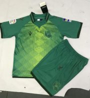 Children Real Sociedad Away Green Soccer Suits 2019/20 Shirt and Shorts
