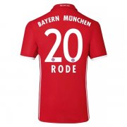 Bayern Munich Home Soccer Jersey 2016-17 20 RODE