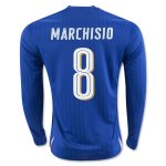 Italy Home Soccer Jersey 2016 MARCHISIO #8 LS