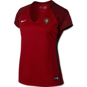 Portugal Women\'s Home Soccer Jersey Euro 2016