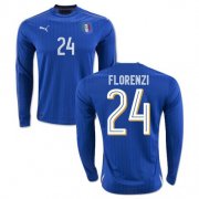 Italy Home Soccer Jersey 2016 24 Florenzi LS
