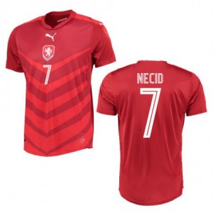 Czech Republic Home Soccer Jersey 2016 Necid 7