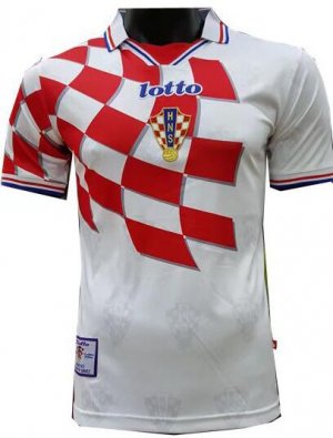 Croatia Retro Home Soccer Jersey Shirt 1998