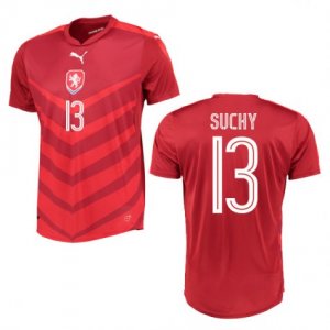 Czech Republic Home Soccer Jersey 2016 Suchy 13