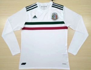 Mexico Away Soccer Jersey 2017/18 LS White