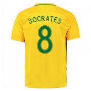 Brazil Home Soccer Jersey 2016/17 Socrates 8