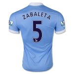 Manchester City Home Soccer Jersey 2015-16 ZABALETA #5