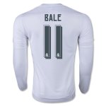 Real Madrid LS Home Soccer Jersey 2015-16 BALE #11