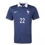 2014 France ABIDAL#22 Home Navy soccer Jersey Shirt