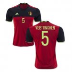 Belgium Home Soccer Jersey 2016 Vertonghen 5