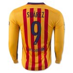 Barcelona LS Away Soccer Jersey 2015-16 SUAREZ #9