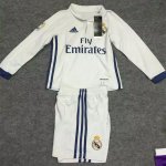 Kids Real Madrid Home Kit 16/17 Long Sleeve (Shirt+Shorts)