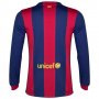 Barcelona 14/15 Long Sleeve Home Soccer Jersey