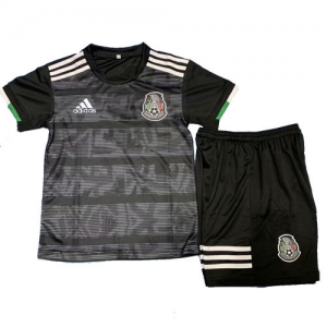 Mexico Home Black Children\'s Jerseys Kit(Shirt+Short) 2019