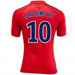 14/15 PSG #10 Ibrahimovic Away Red Soccer Jersey Shirt