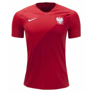 Poland Away Soccer Jersey Shirt Red 2018 World Cup