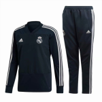 2018-19 Real Madrid Tracksuits Black and Pants