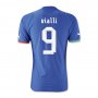 13-14 Italy #9 Viali Home Blue Soccer Jersey Shirt