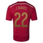2014 Spain #22 J.NAVAS Home Red Jersey Shirt