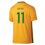 Brazil Home Soccer Jersey 2016 OSCAR #11