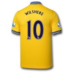 13-14 Arsenal #10 WILSHERE Away Yellow Jersey Shirt