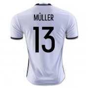 Germany Home Soccer Jersey 2016 MULLER #13