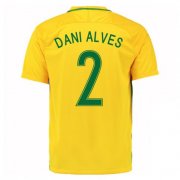 Brazil Home Soccer Jersey 2016/17 Dani Alves 2