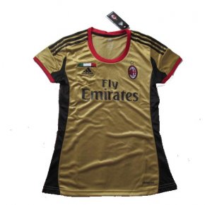 13-14 AC Milan Away Golden Women\'s Jersey Shirt