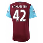 West Ham Home Soccer Jersey 2015-16 SAMUELSON #42