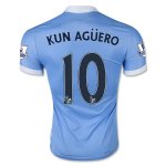 Manchester City Home Soccer Jersey 2015-16 KUN AGUERO #10