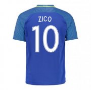Brazil Away Soccer Jersey 2016 Zico 10