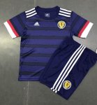 Children Scotland Home Soccer Suits 2020 EURO Shirt and Shorts
