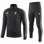 2018-19 Juventus Tracksuits High Collar Black and Pants
