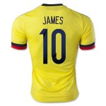 Colombia JAMES #10 Home Soccer Jersey 2015