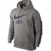 Manchester City 14/15 Grey Core Hoody Top