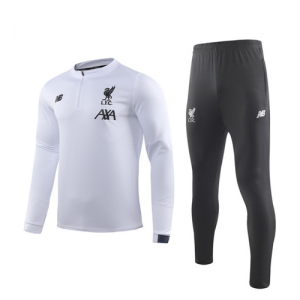 Liverpool White Zipper Sweat Shirt Kit 19/20 (Top+Trouser)