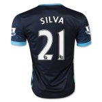 Manchester City Away Soccer Jersey 2015-16 SILVA #21