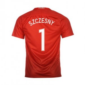 Poland Away Soccer Jersey 2016 Szczesny 1