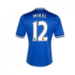 13-14 Chelsea #12 Mikel Blue Home Soccer Jersey Shirt