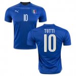 Italy Home Soccer Jersey 2016 10 Totti