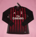 16-17 AC Milan Home Long Sleeve Jersey Shirt